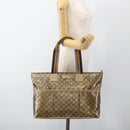 GUCCI GG Crystal Tote Bag Coated Canvas Beige 155524 Auth LNZ771-24