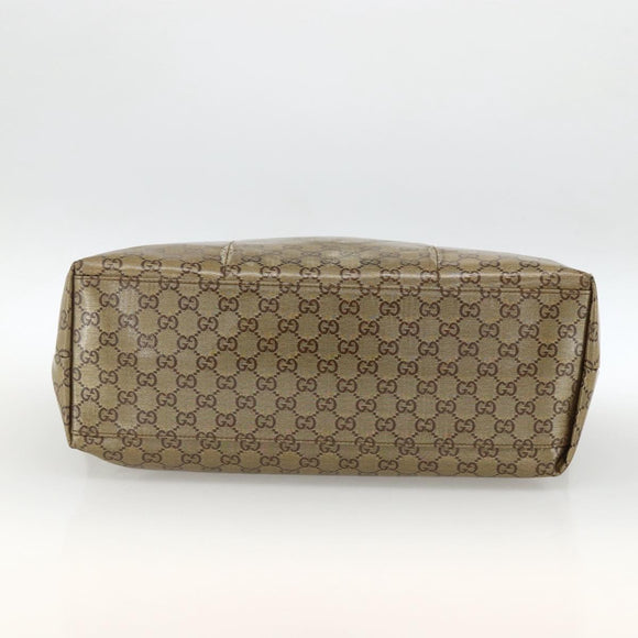 GUCCI GG Crystal Tote Bag Coated Canvas Beige 155524 Auth LNZ771