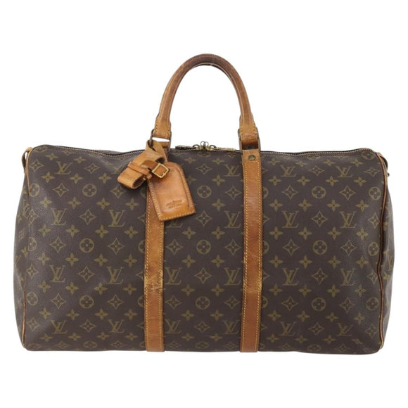 LOUIS VUITTON Monogram Keepall 50 Boston Bag M41426 LV Auth LNZ775