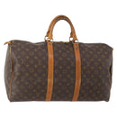 LOUIS VUITTON Monogram Keepall 50 Boston Bag M41426 LV Auth LNZ776-1