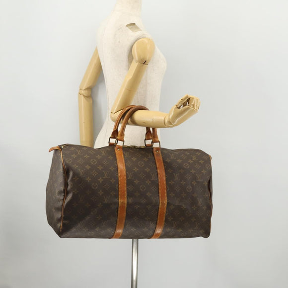 LOUIS VUITTON Monogram Keepall 50 Boston Bag M41426 LV Auth LNZ776