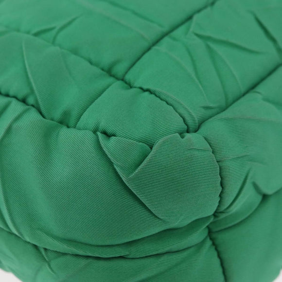 PRADA Shoulder Bag Nylon Green Gold Auth LNZ781