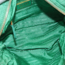 PRADA Shoulder Bag Nylon Green Gold Auth LNZ781-18