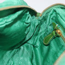 PRADA Shoulder Bag Nylon Green Gold Auth LNZ781-20