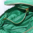 PRADA Shoulder Bag Nylon Green Gold Auth LNZ781-22