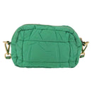 PRADA Shoulder Bag Nylon Green Gold Auth LNZ781-3