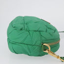 PRADA Shoulder Bag Nylon Green Gold Auth LNZ781-4