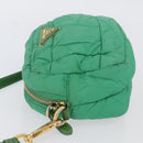 PRADA Shoulder Bag Nylon Green Gold Auth LNZ781-5