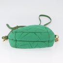 PRADA Shoulder Bag Nylon Green Gold Auth LNZ781-9