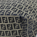 FENDI Zucchino Canvas Tote Bag Navy Silver Auth LNZ782-12