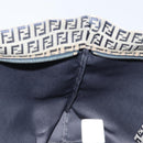 FENDI Zucchino Canvas Tote Bag Navy Silver Auth LNZ782-17