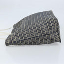 FENDI Zucchino Canvas Tote Bag Navy Silver Auth LNZ782-5