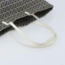 FENDI Zucchino Canvas Tote Bag Navy Silver Auth LNZ782-7