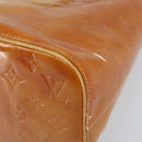 LOUIS VUITTON Monogram Vernis Houston Hand Bag Beige M91004 LV Auth LNZ785-8