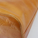 LOUIS VUITTON Monogram Vernis Houston Hand Bag Beige M91004 LV Auth LNZ785-16