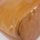 LOUIS VUITTON Monogram Vernis Houston Hand Bag Beige M91004 LV Auth LNZ785-17