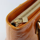LOUIS VUITTON Monogram Vernis Houston Hand Bag Beige M91004 LV Auth LNZ785-19