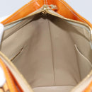 LOUIS VUITTON Monogram Vernis Houston Hand Bag Beige M91004 LV Auth LNZ785-21