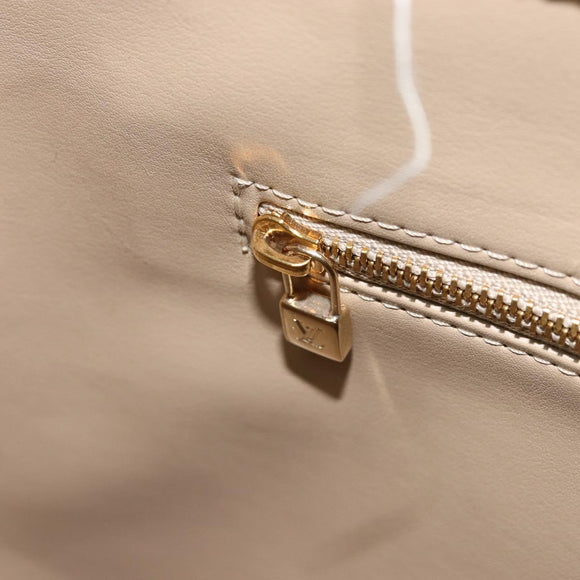 LOUIS VUITTON Monogram Vernis Houston Hand Bag Beige M91004 LV Auth LNZ785