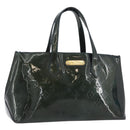 LOUIS VUITTON Monogram Vernis Wilshire PM Bag Blue Galatic M93646 LV Auth LNZ787-1