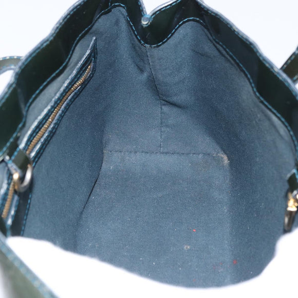LOUIS VUITTON Monogram Vernis Wilshire PM Bag Blue Galatic M93646 LV Auth LNZ787