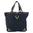 GUCCI GG Canvas Abbey Hand Bag Black Gold 130739 Auth LNZ799V-13