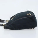 GUCCI GG Canvas Abbey Hand Bag Black Gold 130739 Auth LNZ799V-4