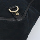 GUCCI GG Canvas Abbey Hand Bag Black Gold 130739 Auth LNZ799V-8
