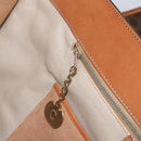 CELINE Macadam Canvas Tote Bag PVC Leather Brown Gold Auth LNZ801-22