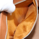 CELINE Macadam Canvas Tote Bag PVC Leather Brown Gold Auth LNZ801-23