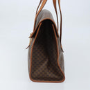 CELINE Macadam Canvas Tote Bag PVC Leather Brown Gold Auth LNZ801-3