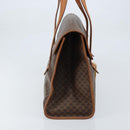 CELINE Macadam Canvas Tote Bag PVC Leather Brown Gold Auth LNZ801-4