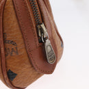 MCM Vicetos Mini Logogram Boston Bag PVC Leather 2way Brown Gold Auth LNZ803-20