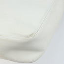 CELINE Star Ball Chain Shoulder Bag Leather White Silver Auth LNZ806-15
