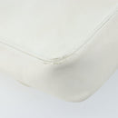 CELINE Star Ball Chain Shoulder Bag Leather White Silver Auth LNZ806-16