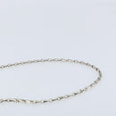 CELINE Star Ball Chain Shoulder Bag Leather White Silver Auth LNZ806-8