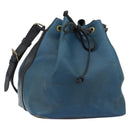 LOUIS VUITTON Epi Petit Noe Shoulder Bag Bicolor Black Blue M44152 Auth LNZ816-1