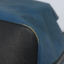 LOUIS VUITTON Epi Petit Noe Shoulder Bag Bicolor Black Blue M44152 Auth LNZ816-9