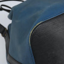 LOUIS VUITTON Epi Petit Noe Shoulder Bag Bicolor Black Blue M44152 Auth LNZ816-14