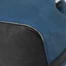 LOUIS VUITTON Epi Petit Noe Shoulder Bag Bicolor Black Blue M44152 Auth LNZ816-15
