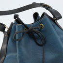 LOUIS VUITTON Epi Petit Noe Shoulder Bag Bicolor Black Blue M44152 Auth LNZ816-10