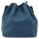 LOUIS VUITTON Epi Petit Noe Shoulder Bag Bicolor Black Blue M44152 Auth LNZ816-2