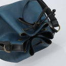 LOUIS VUITTON Epi Petit Noe Shoulder Bag Bicolor Black Blue M44152 Auth LNZ816-6
