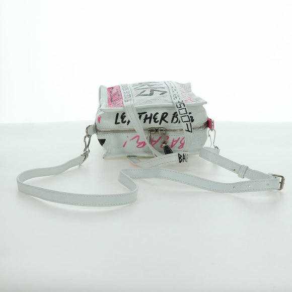 BALENCIAGA Graffiti Bazaar Shopper XXS Bag Leather 2way 513988 Auth LNZ819V