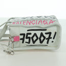 BALENCIAGA Graffiti Bazaar Shopper XXS Bag Leather 2way 513988 Auth LNZ819V-4