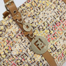 FENDI Zucchino Canvas Tote Bag Multicolor Gold Auth LNZ820V-14