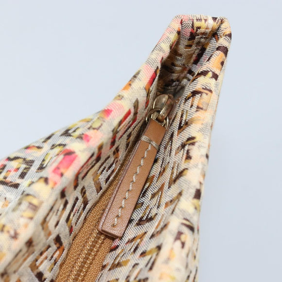 FENDI Zucchino Canvas Tote Bag Multicolor Gold Auth LNZ820V