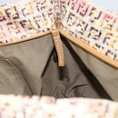 FENDI Zucchino Canvas Tote Bag Multicolor Gold Auth LNZ820V-18