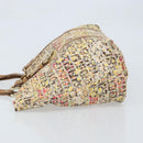 FENDI Zucchino Canvas Tote Bag Multicolor Gold Auth LNZ820V-5