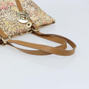 FENDI Zucchino Canvas Tote Bag Multicolor Gold Auth LNZ820V-7
